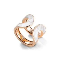 Anillo Aruba de oro rosa y madre perla