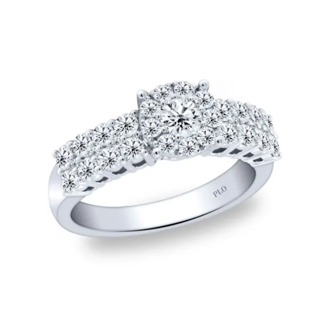 Anillo de oro blanco y diamantes de 1.11 quilates