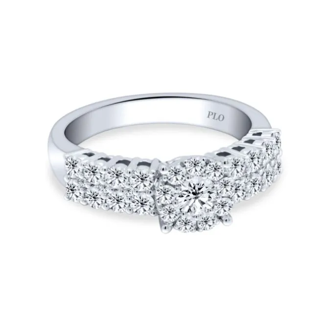Anillo de oro blanco y diamantes de 1.11 quilates