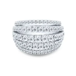Anillo de oro blanco y diamantes talla brillante 2.63 quilates