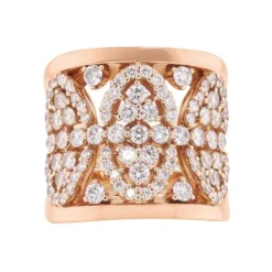 Anillo de oro rosa con diamantes 2.14 quilates