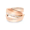 Anillo de oro rosa con diamantes talla brillante 2.26 quilates