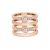 Anillo de oro rosa con diamantes talla brillante 0,55 quilates