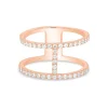 Anillo de oro rosa con diamantes talla brillante 0,53 quilates