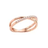 Anillo de oro rosa con diamantes 0.08 quilates