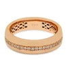 Anillo de oro rosa y diamantes talla brillante 0,21 quilates