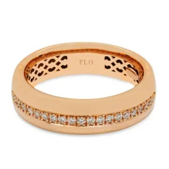 Anillo de oro rosa y diamantes talla brillante 0,21 quilates
