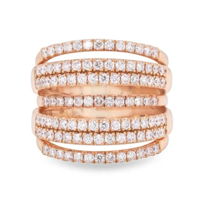 Anillo de oro rosa y diamantes 1.48 quilates