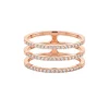 Anillo de oro rosa y diamantes 0.25 quilates