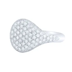 Anillo en oro blanco con diamantes 0.90 quilates