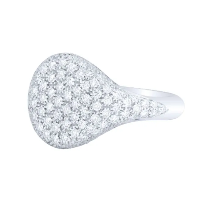 Anillo en oro blanco con diamantes 0.90 quilates