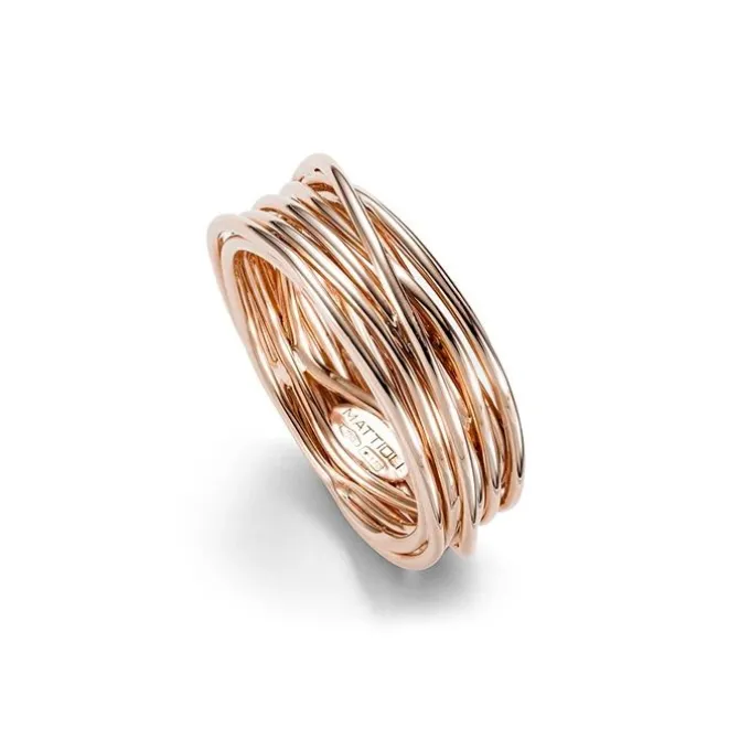 Anillo fino Mattioli Tibet de oro rosa