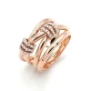 Anillo Mattioli Hiroko de oro rosa y diamantes 0,13 quilates