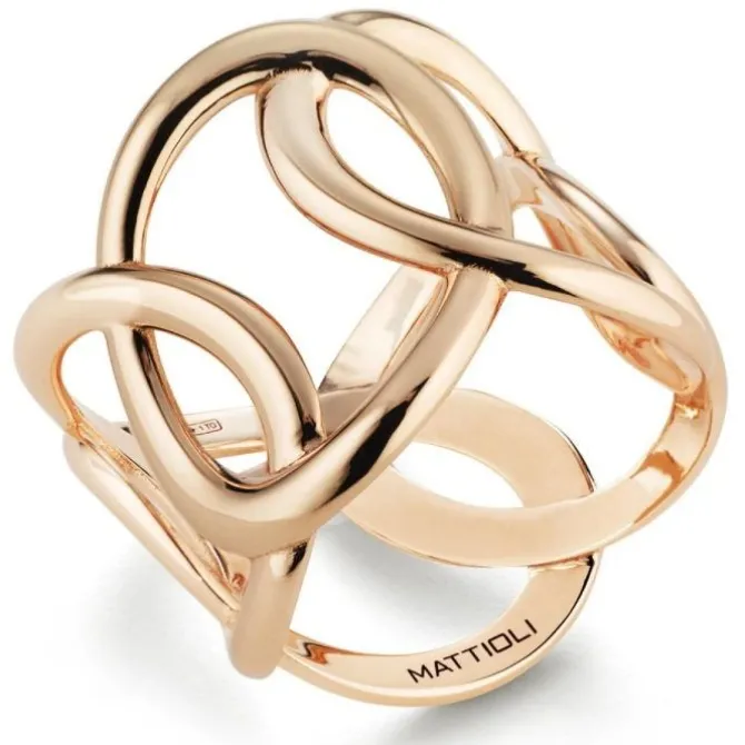 Anillo Mattioli Hiroko en oro rosa de 18 quilates