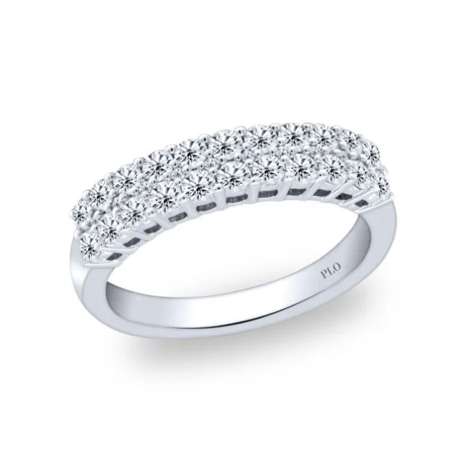 Anillo solitario de oro blanco y diamantes de 0.51 quilates