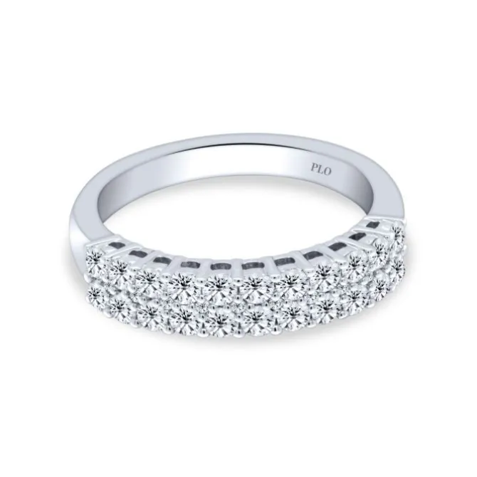 Anillo solitario de oro blanco y diamantes de 0.51 quilates
