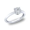 Anillo solitario de oro blanco y diamantes de 0.27 quilates