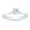 Anillo solitario de oro blanco con diamante 0.50 quilates