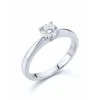Anillo solitario de oro blanco con diamante 0.27 quilates