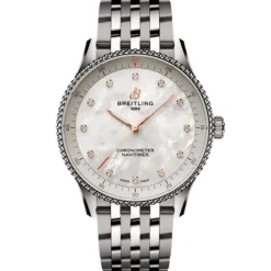 Breitling Navitimer 32 mm Cuarzo Madre Perla & Diamantes
