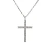 Colgante Cruz de oro blanco y diamantes de 0.07 quilates
