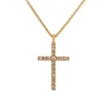 Colgante Cruz de oro rosa y diamantes de 0.07 quilates