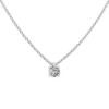Colgante de oro blanco con diamante talla brillante de 0,20 quilates