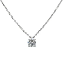 Colgante de oro blanco con diamante solitario 0,40 quilates