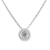 Colgante de oro blanco con diamante 0,13 quilates