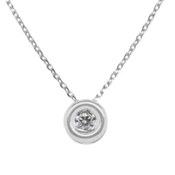 Colgante de oro blanco con diamante 0,13 quilates