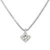 Colgante de Oro Blanco con diamante talla brillante 0.11 quilates