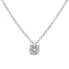 Colgante de Oro Blanco con diamantes talla brillante 0.06 quilates