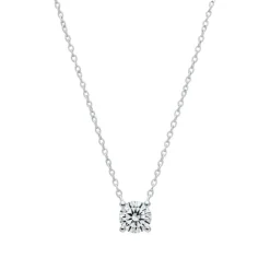 Colgante de oro blanco y diamante 0.30 quilates