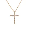 Colgante de oro rosa con cruz diamantes 0,34 quilates