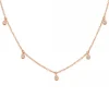 Colgante de oro rosa con diamantes 0.22 quilates