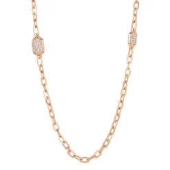 Collar de oro rosa y diamantes 1.00 quilates
