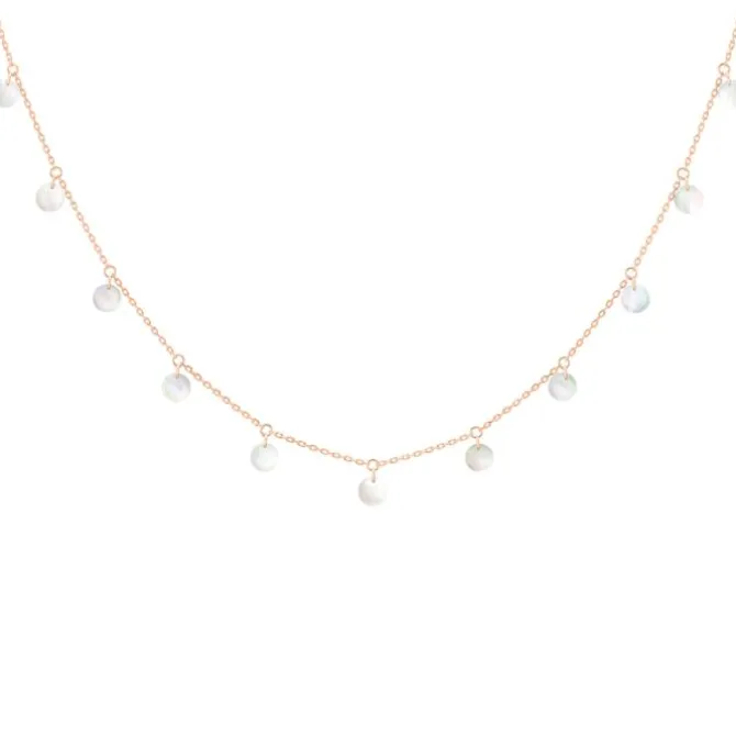 Collar La Brune & La Blonde Polka 11 madre perla blanco