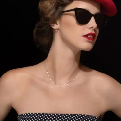Collar La Brune & La Blonde Polka 11 madre perla blanco