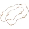 Collar Mattioli Navettes sautoir de oro rosa y madre perla