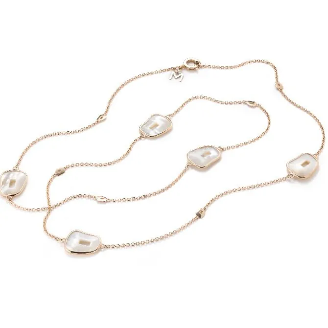 Collar Mattioli Puzzle sautoir de oro rosa y madre perla