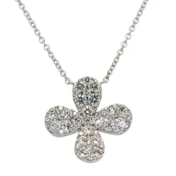 Gargantilla de oro blanco y diamantes talla brillante con 1,66 quilates