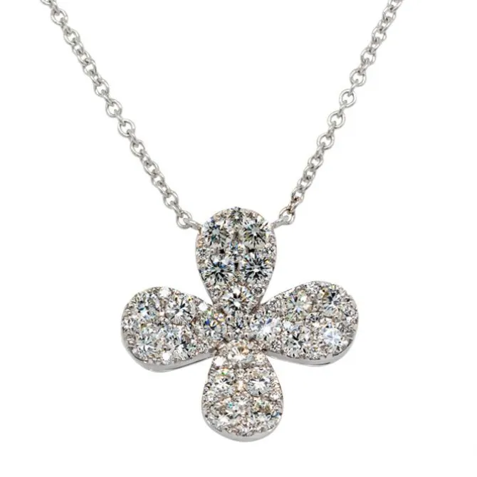 Gargantilla de oro blanco y diamantes talla brillante con 1,66 quilates