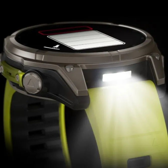 Garmin Fenix 8 47mm Solar Zafiro Titanio Correa Amarilla