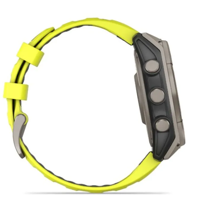 Garmin Fenix 8 47mm Solar Zafiro Titanio Correa Amarilla