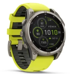Garmin Fenix 8 47mm Solar Zafiro Titanio Correa Amarilla