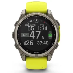 Garmin Fenix 8 47mm Solar Zafiro Titanio Correa Amarilla
