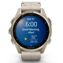 Garmin Fénix 8 43mm Amoled Zafiro Cuero Beige