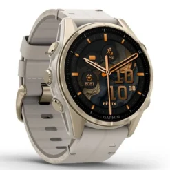 Garmin Fénix 8 43mm Amoled Zafiro Cuero Beige
