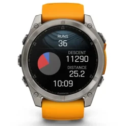 Garmin Fénix 8 51mm AMOLED Zafiro Titanio Correa Naranja