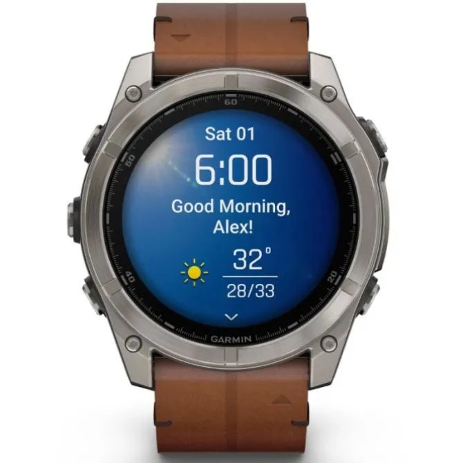 Garmin Fénix 8 51mm AMOLED Zafiro Titanio Correa Cuero